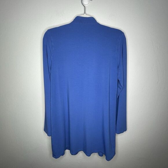 J. Jill Cardigan Wearever Rayon Jersey Knit‎ Open Front Long Sleeve Blue SZ S - Picture 3 of 9